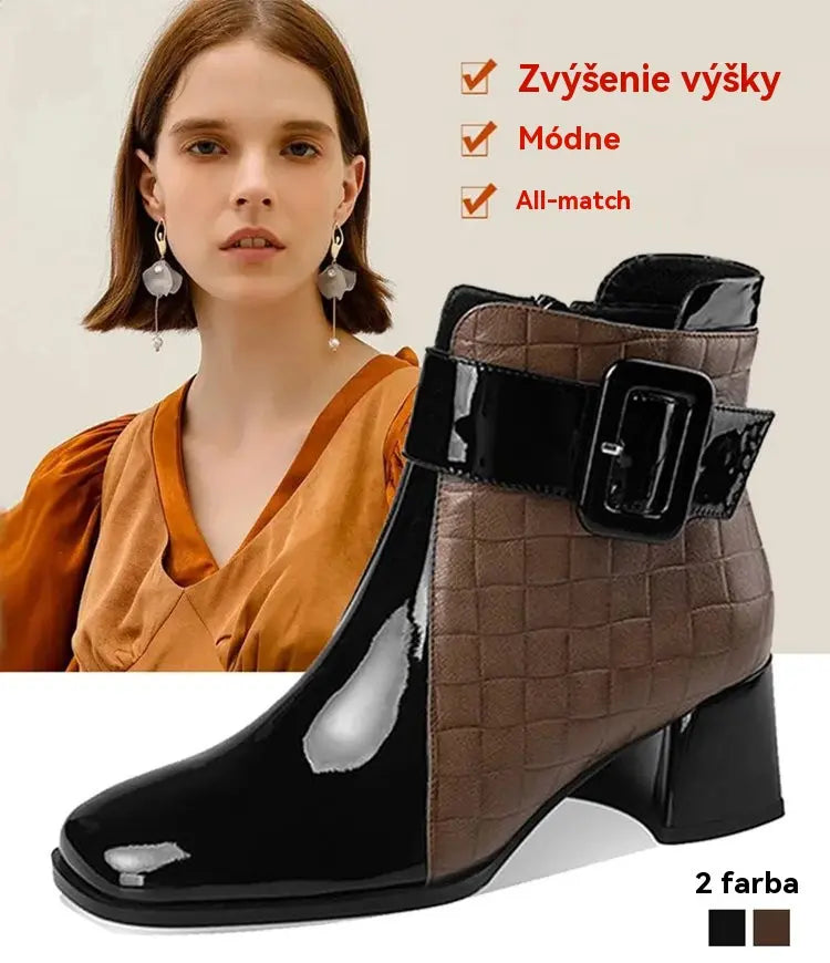 🔥Zľava 50 %🔥【Veľkosti 35 – 40】Elegantné dámske jesenné členkové čižmy – štýlové a univerzálne