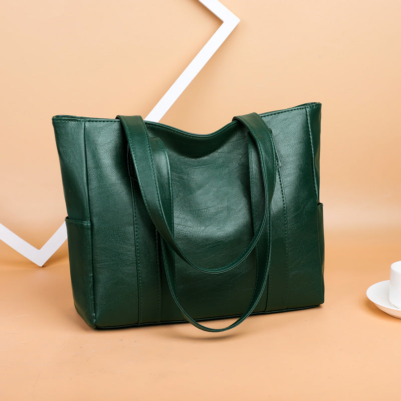 Omezená sleva 49 % 👜 Nová módní dámská měkká kožená taška přes rameno✨ Ležérní Velká kapacita✨--3883530
