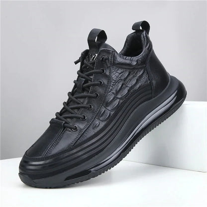 🔥🔥【Časově omezená sleva】【39-48】 2024 Nový neformální styl sportovního elastického rybího vzoru Trendy pánské boty-3831745