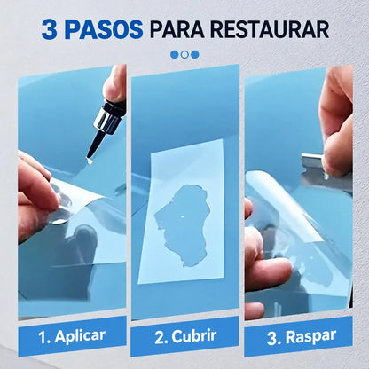 🚗【Kit de 3 piezas】Resina reparadora de parabrisas para pequeñas grietas e impactos en el cristal