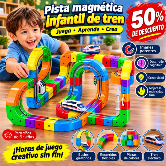 🎁🚄Juguete de ferrocarril cúbico - Constructor de ferrocarril eléctrico --- Desarrolla la creatividad y el pensamiento lógico 🎨🧠