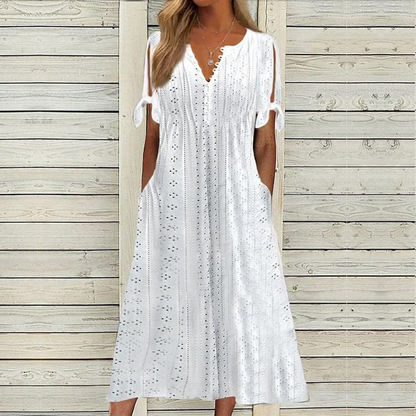 【Omezená nabídka 45% OFF】【🏆Nejprodávanější produkty】👗 Jednoduché a jemné jednobarevné šaty --3931655