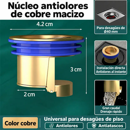 🔥【Compra 1 y llévate 1 gratis】🚿 Válvula antiolores para desagüe de suelo – Ayuda a evitar malos olores y la entrada de insectos ✨