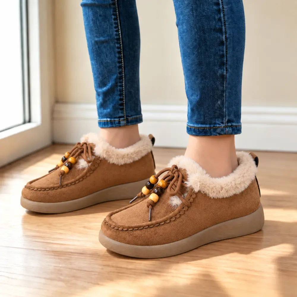 🧊👢【36-41】Dámske zimné čižmy – zateplené, s mohutnou podrážkou, nízke členkové čižmy; štýlové, teplé, odolné proti snehu