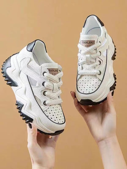 👠【35-40】2025 Nové sportovní sandály s vysokou dutou silnou podrážkou --3937192
