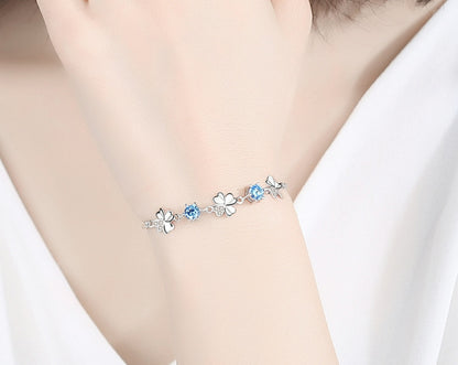 ✨【Kupte 1 a získáte 1 zdarma】💎📿Stříbrný náramek čtyřlístek S925 -- 3905113