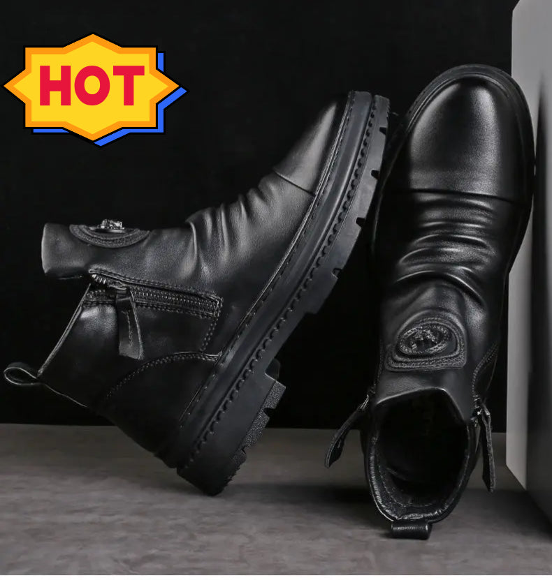 Un par puede durar unos 3 años【39-44】Nuevas botas de cuero para hombre, piel de vacuno de alta calidad, hechas a mano.