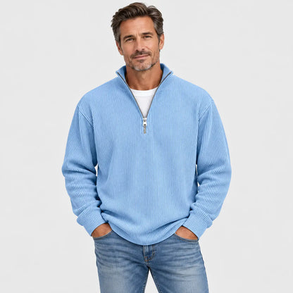 Nueva sudadera para hombre con cuello alzado, otoño/invierno