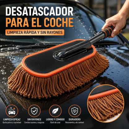 🚗🧹 Cepillo Limpiador Multiusos para Vehículo, Elimina Polvo y Nieve, Cerdas de Algodón Reforzadas