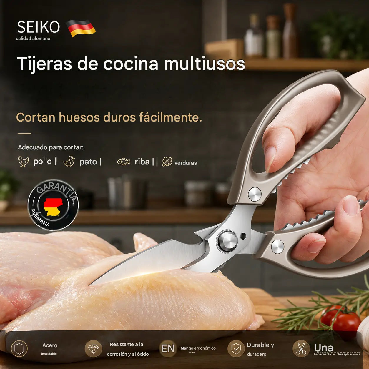 🔥Nueva mejora🍖 Tijeras de cocina multifuncionales de alto rendimiento ✂️👨‍🍳