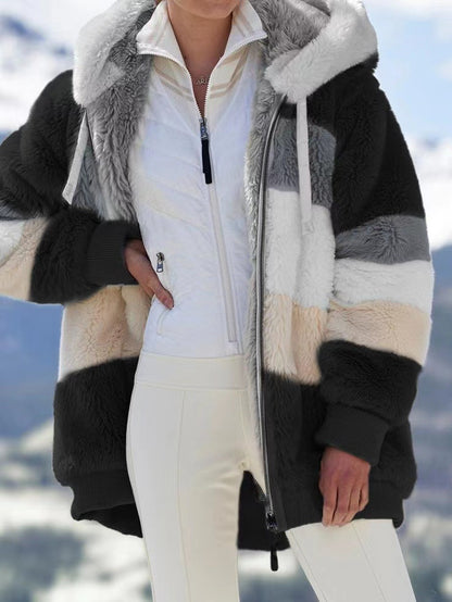 🔥 Posledný deň – zľava 50 % ❄️【S–5XL】Nový dámsky teplý kabát 2026, so zosilnenou plyšovou podšívkou a kontrastným dizajnom ✅ Platba na dobierku