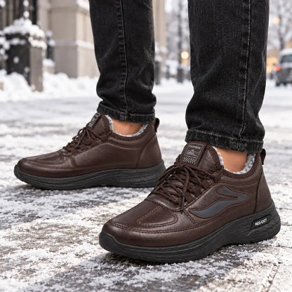 👞【39-45】Pánska športová zimná obuv, hrubá kožušinová podšívka, nepremokavý zvršok, odpružená protišmyková podrážka🥰