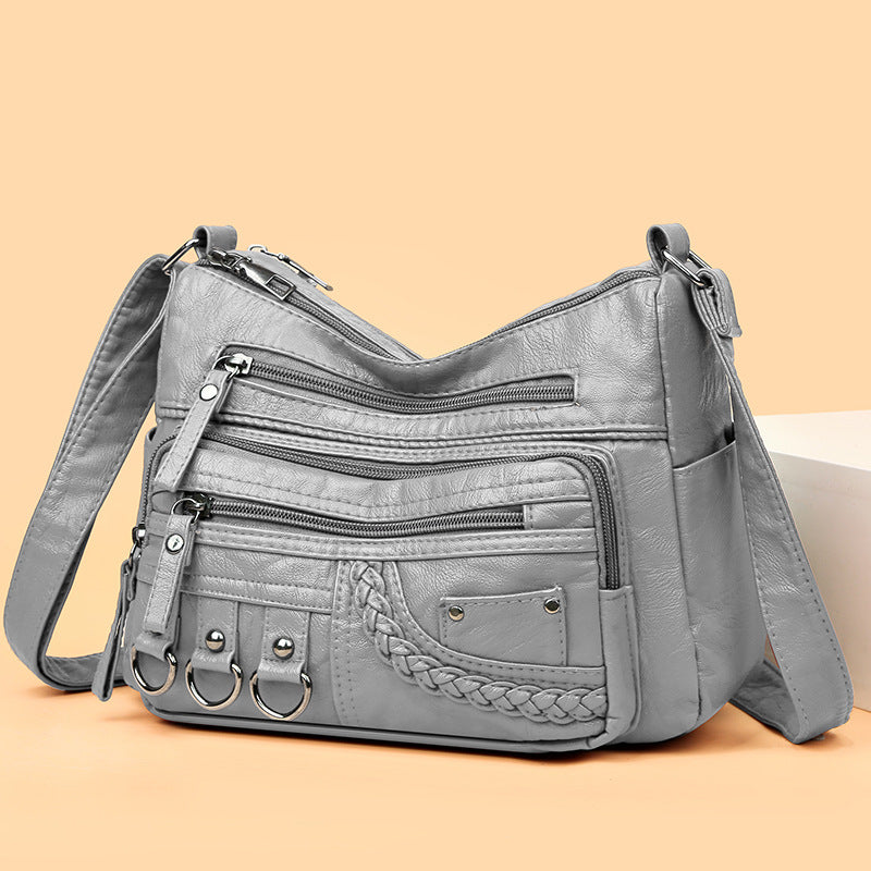 👜【Hot prodejní model】2024 nová velkokapacitní měkká kožená taška přes rameno/crossbody taška-3854914