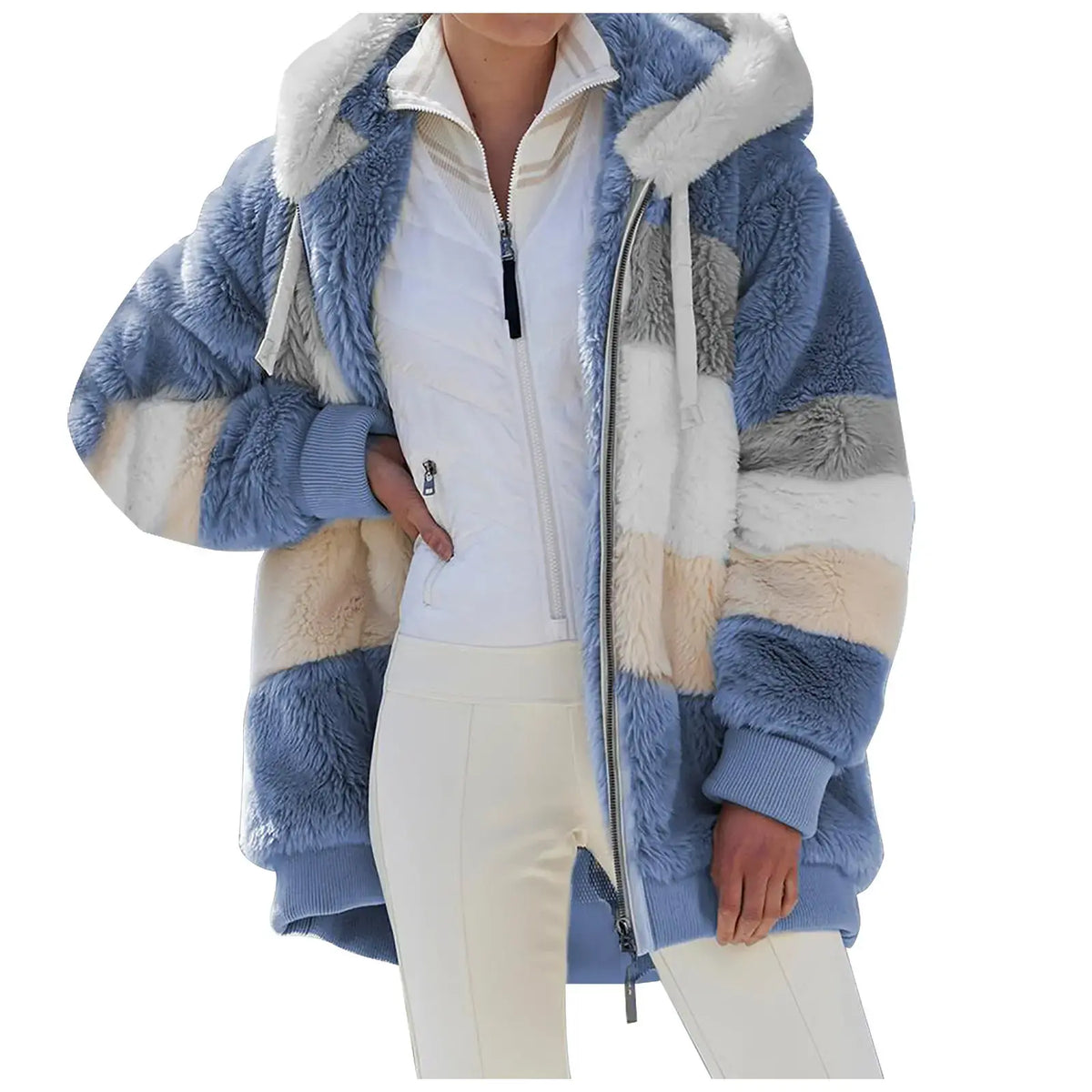 🔥 Posledný deň – zľava 50 % ❄️【S–5XL】Nový dámsky teplý kabát 2026, so zosilnenou plyšovou podšívkou a kontrastným dizajnom ✅ Platba na dobierku