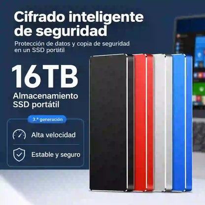 🏆 Oferta por tiempo limitado ⚡🔥 Mini unidad SSD portátil Type-C de alta capacidad de 16 TB