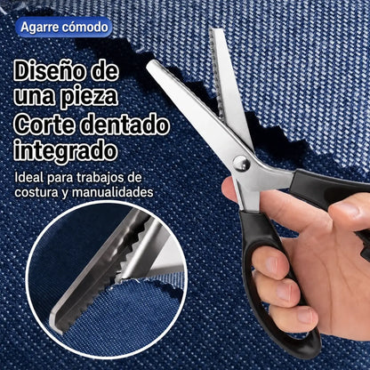 ✂️【Compra 1 y llévate 1 gratis】 🧵 Corta varias capas sin fatiga en las manos: tijeras de zig-zag de acero inoxidable de alta calidad. Diseño ergonómico con empuñadura suave. Envío gratuito al Reino Unido.