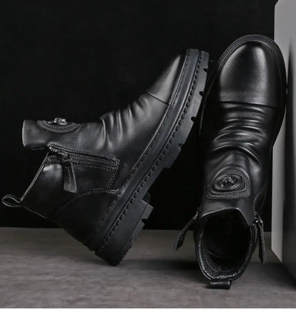 Un par puede durar unos 3 años【39-44】Nuevas botas de cuero para hombre, piel de vacuno de alta calidad, hechas a mano.