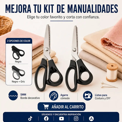 ✂️【Compra 1 y llévate 1 gratis】 🧵 Corta varias capas sin fatiga en las manos: tijeras de zig-zag de acero inoxidable de alta calidad. Diseño ergonómico con empuñadura suave. Envío gratuito al Reino Unido.