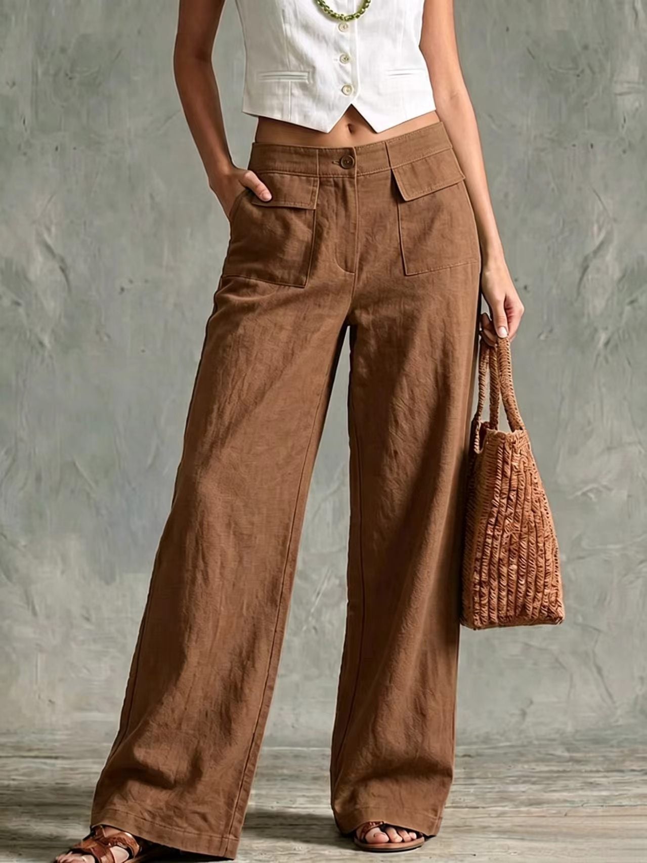 【S-3XL】Dámske voľné nohavice z bavlny a ľanu, ležérne👖✨