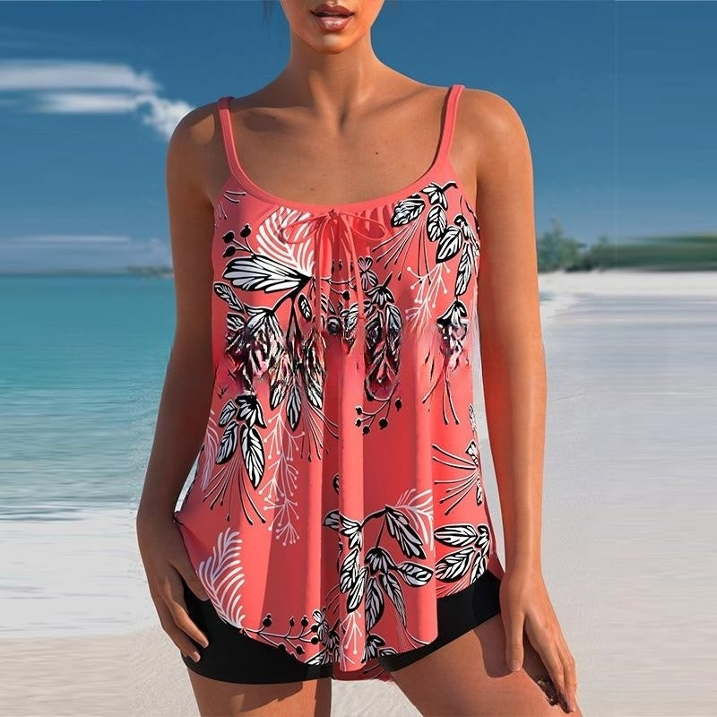 🌈🌴✨【S-4XL】 2025 Nové dvoudílné bikiny Plus Size s potiskem --3916668