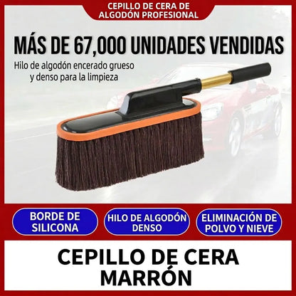 🚗🧹 Cepillo Limpiador Multiusos para Vehículo, Elimina Polvo y Nieve, Cerdas de Algodón Reforzadas