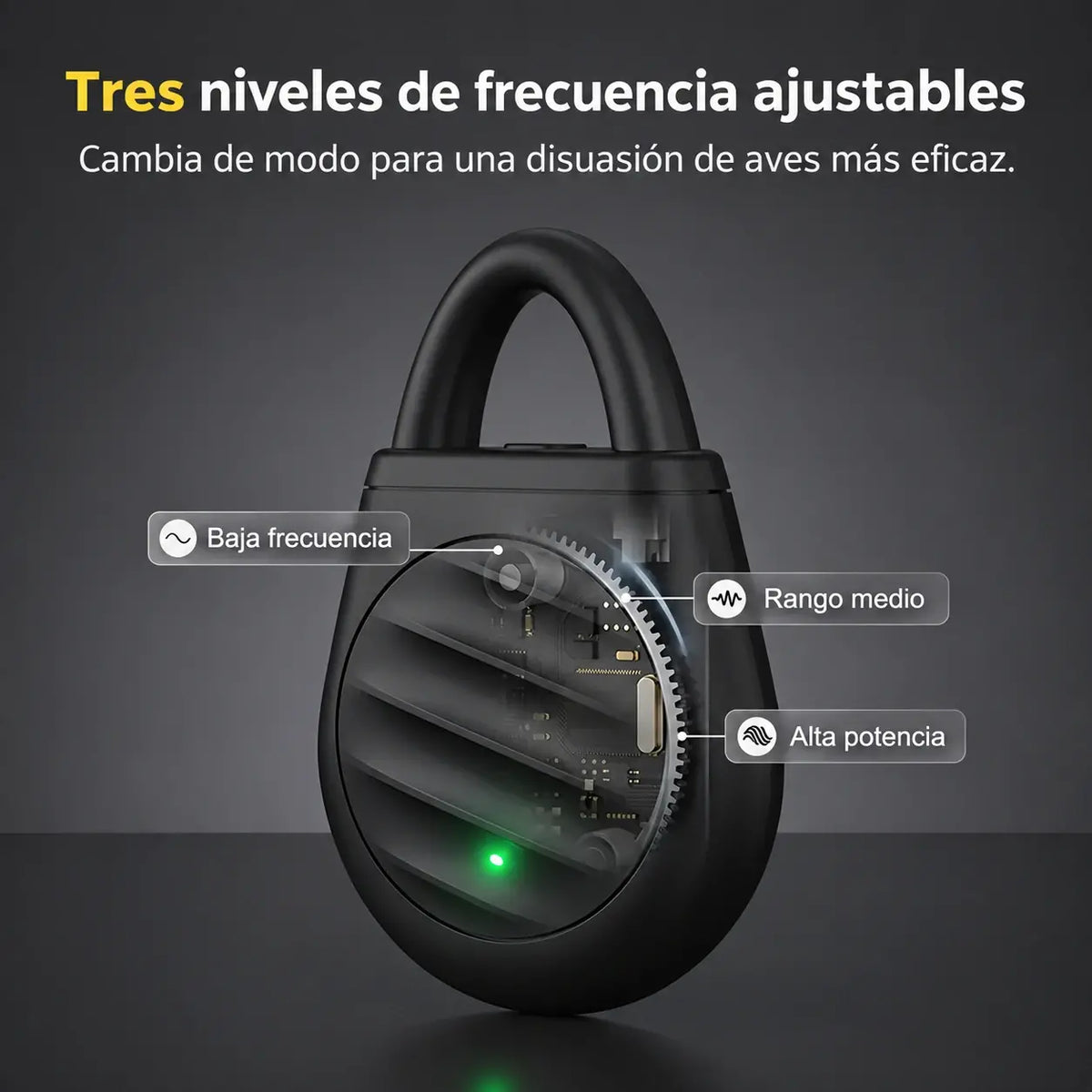 🐦 Repelente de pájaros ultrasónico portátil | Ahuyentador automático para palomas, ideal para balcones, jardines y exteriores