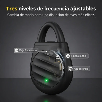 🐦 Repelente de pájaros ultrasónico portátil | Ahuyentador automático para palomas, ideal para balcones, jardines y exteriores