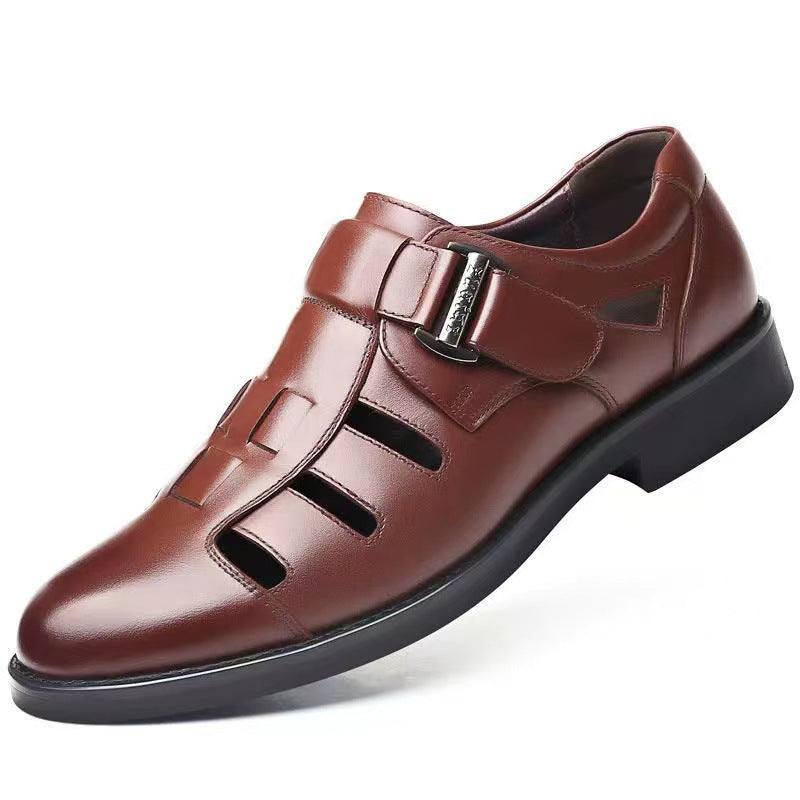 【Oferta especial de último día】Sandalias de cuero genuino para hombre, elegantes y cómodas, ideales para primavera/verano.