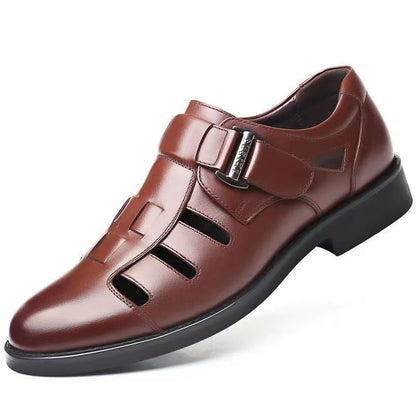 【Oferta especial de último día】Sandalias de cuero genuino para hombre, elegantes y cómodas, ideales para primavera/verano.