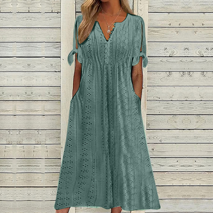 【Omezená nabídka 45% OFF】【🏆Nejprodávanější produkty】👗 Jednoduché a jemné jednobarevné šaty --3931655