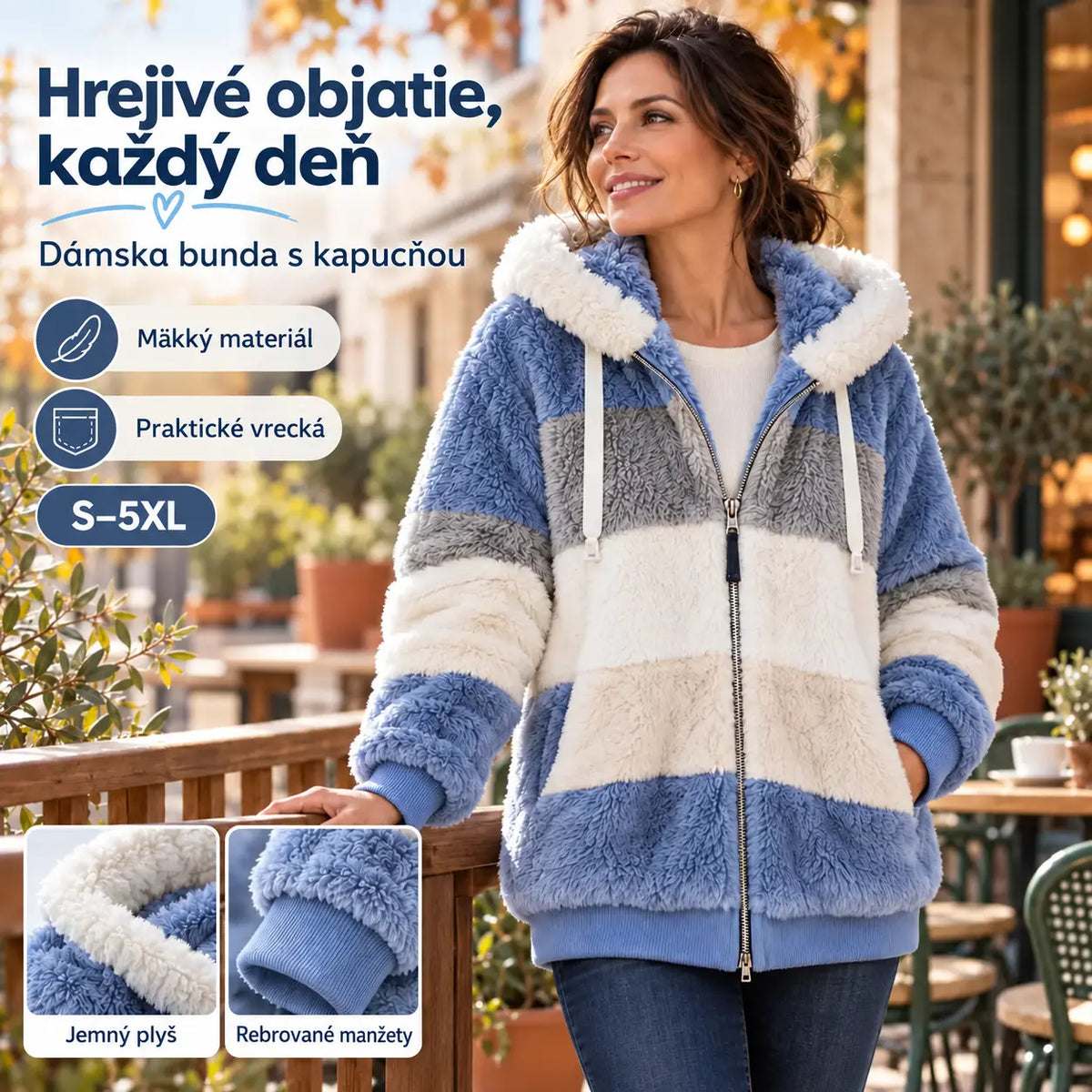 🔥 Posledný deň – zľava 50 % ❄️【S–5XL】Nový dámsky teplý kabát 2026, so zosilnenou plyšovou podšívkou a kontrastným dizajnom ✅ Platba na dobierku