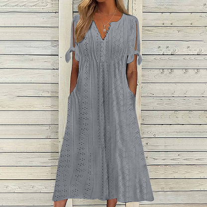 【Omezená nabídka 45% OFF】【🏆Nejprodávanější produkty】👗 Jednoduché a jemné jednobarevné šaty --3931655