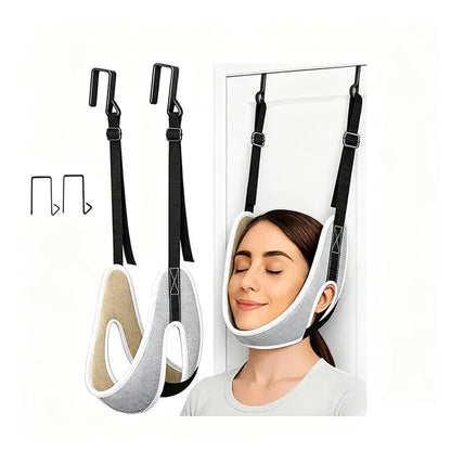 💥【Último día: 50 % de descuento】 Dispositivo de tracción cervical para colgar en la puerta: para estiramiento del cuello y alivio del dolor