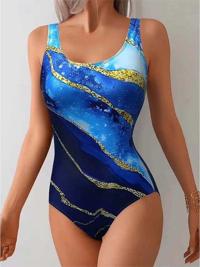 🏖️👙 ¡Un bañador de una pieza para mujer con estampado de rayas que estiliza la figura! Tanto si vas a la playa, a la piscina o te vas a hacer una sesión de fotos, es una opción estupenda.