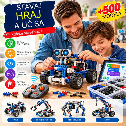 🔥【Posledný deň: zľava 50 %】🤖🧩【312 dielikov】Programovateľná stavebnica robota, kompatibilná s LEGO