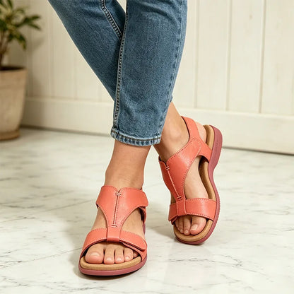 Sandalias de verano con suela blanda y soporte de arco, casuales y cómodas.