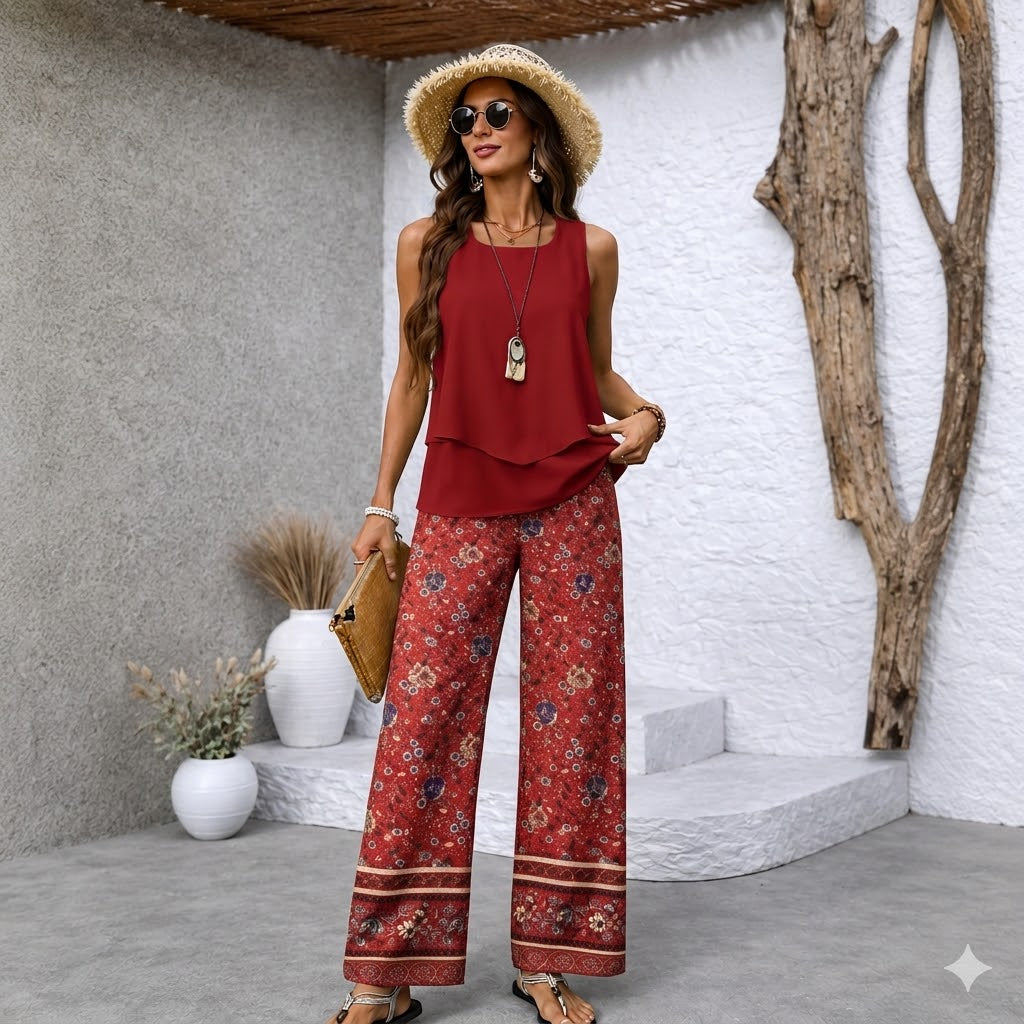 【S-3XL】VERDALISSE | 2-dielny komplet Fresco Brisa | Ľahký a elegantný viacfarebný letný set