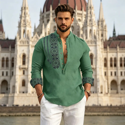 【S-3XL】Pánska letná košeľa - klopa, krátky rukáv, pohodlná a štýlová ☀️👔