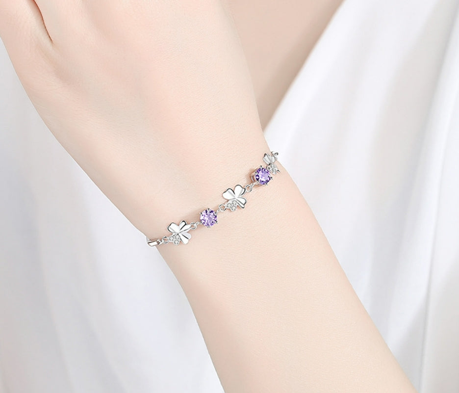 ✨【Kupte 1 a získáte 1 zdarma】💎📿Stříbrný náramek čtyřlístek S925 -- 3905113