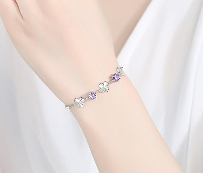✨【Kupte 1 a získáte 1 zdarma】💎📿Stříbrný náramek čtyřlístek S925 -- 3905113