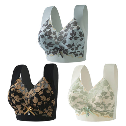 💌🌈【3 kusy】【M-4XL】Velká krajková podprsenka bez ocelových kroužků, luxusní, krásná záda, sexy, krásná záda
