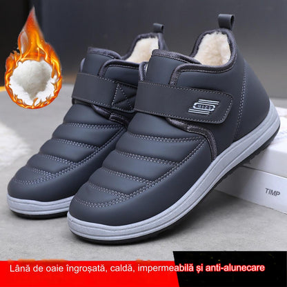 【39-44】🔥👟Nové zimní zateplené pánské zimní boty z ovčí vlny, voděodolné pro rok 2024.-3847591