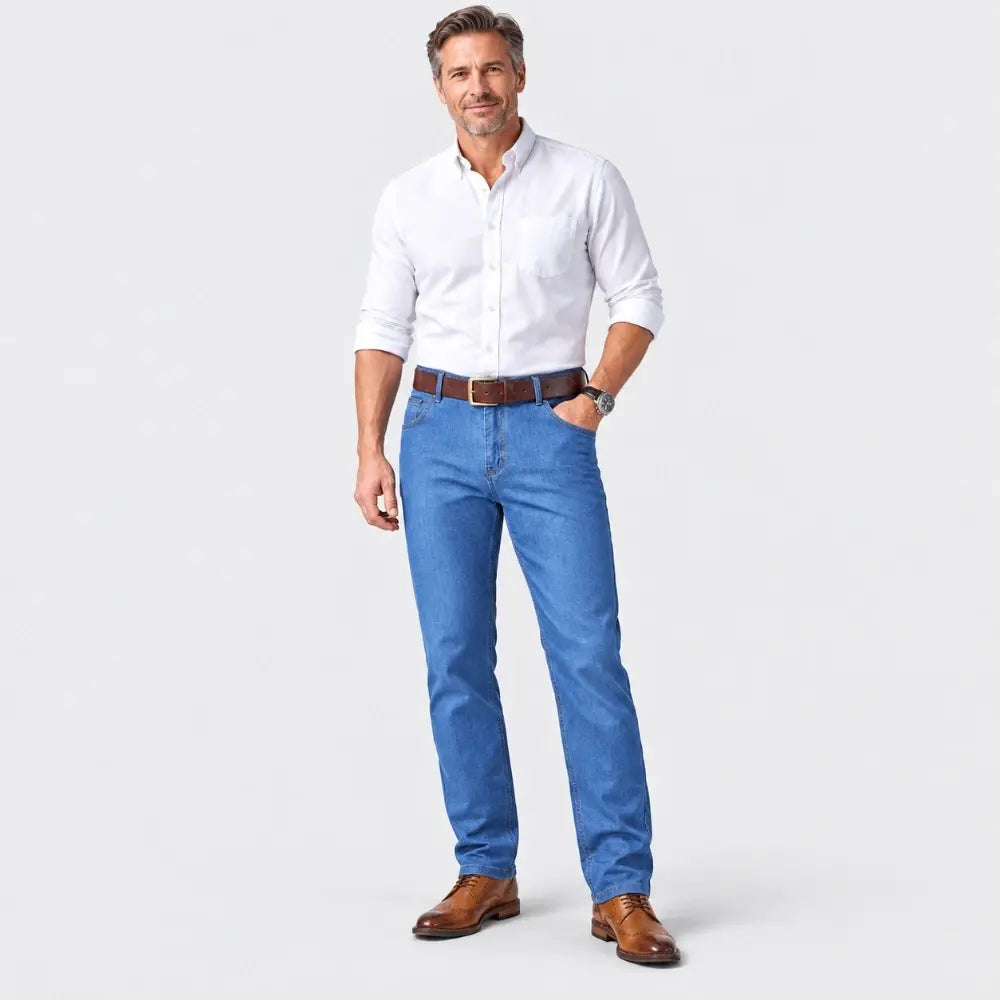 👖💥Jednoduché, ležérne a všestranné pánske džínsy nadmernej veľkosti