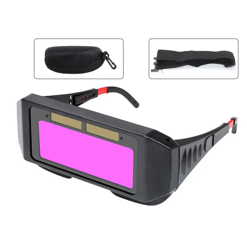 🔥⚡ Gafas de soldadura con oscurecimiento automático – Visor fotosensible y banda ajustable para mayor comodidad