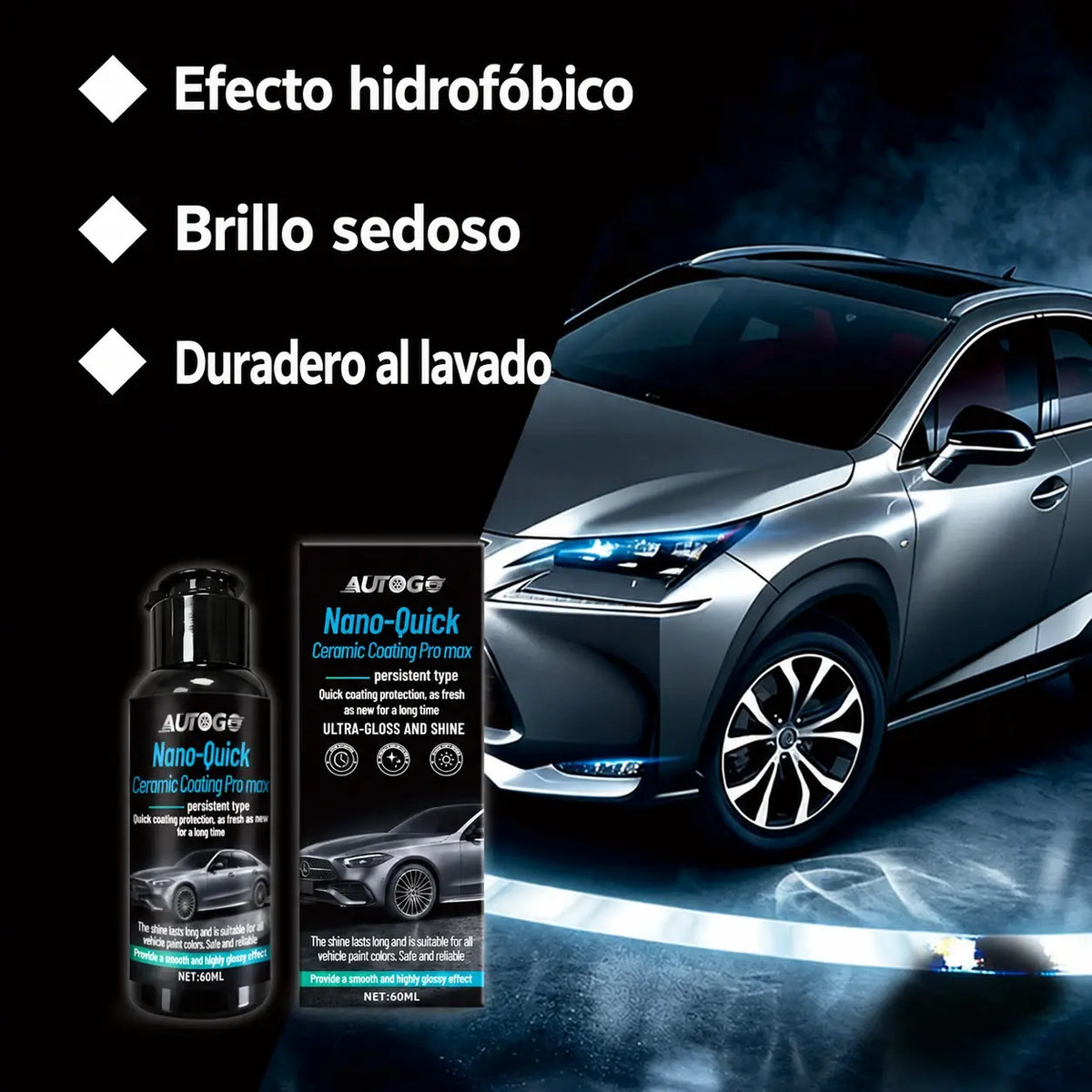 🚗✨ Recubrimiento nanocerámico de acción rápida para coches – Protección eficaz y duradera de la pintura