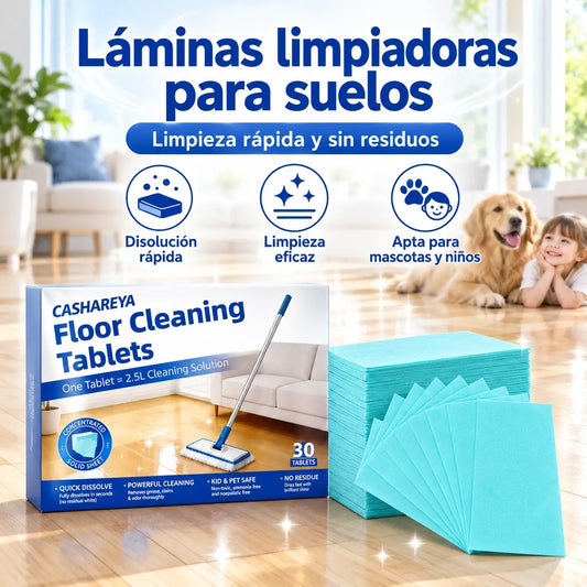 💦🏡【3 paquetes · 90 láminas】Láminas limpiadoras concentradas para suelos, solubles en agua