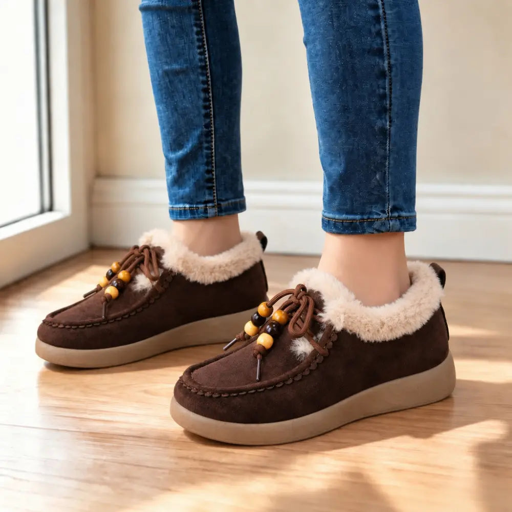 🧊👢【36-41】Dámske zimné čižmy – zateplené, s mohutnou podrážkou, nízke členkové čižmy; štýlové, teplé, odolné proti snehu