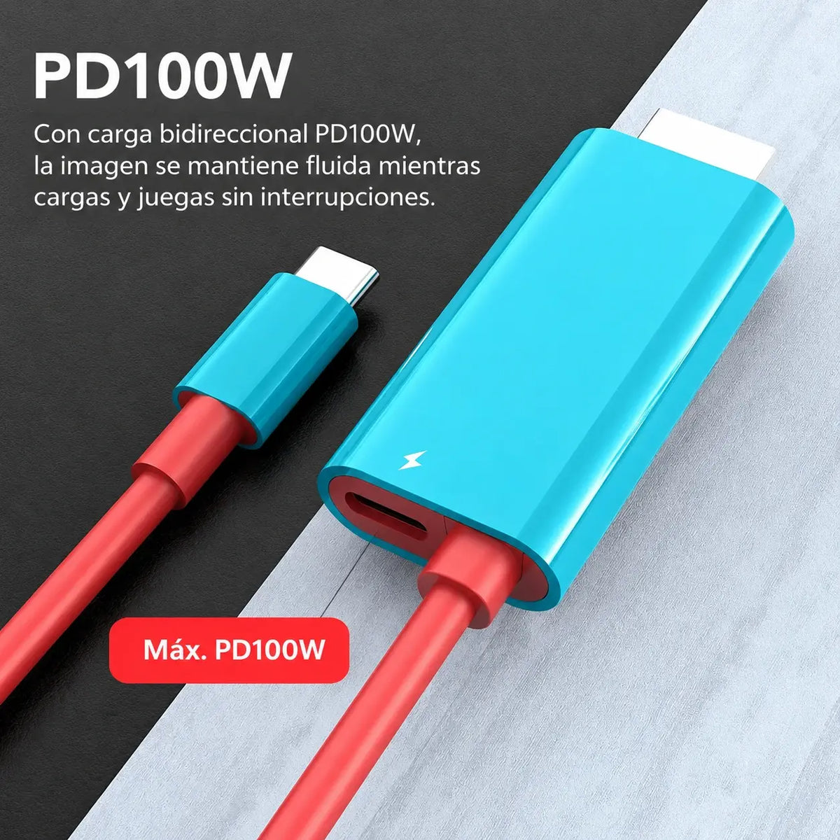 🔥 ¡OFERTA LIMITADA: 50 % de descuento! 🔥 Cable adaptador USB-C a HDMI compatible con Nintendo Switch